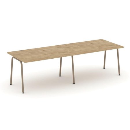 Стол переговорный ES.PRG-2.3-K (2760х980х750) (Тиквуд Светлый/Металл Латте)