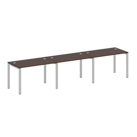 Рабочая станция на 3 раб. места Metal System Style БП.СМ-3.2 3600x720x750 (Венге Цаво/Серый металл)