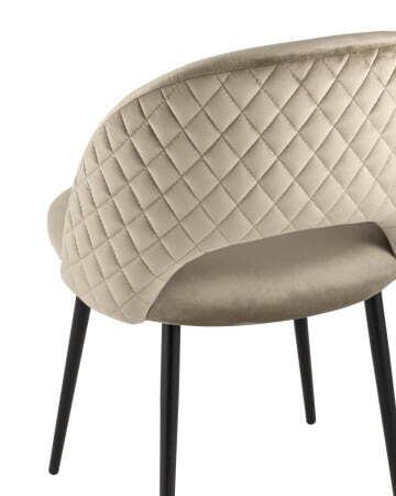 Стул Меган велюр с ромбами капучино (Стул Меган капучино)