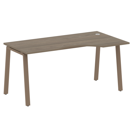 Стол криволинейный правый Metal System Style БА.СА-1 Пр 1600x900x750 (Вяз/Мокко металл)