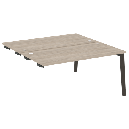 Стол-приставка двойной на деревянных опорах Onix Wood OW.D.SPR-4.8 1580x1635x750 (Дуб Аттик/Дуб Темный)