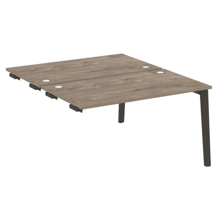 Стол-приставка двойной на деревянных опорах Onix Wood OW.D.SPR-3.8 1380x1635x750 (Тиквуд Темный/Дуб Темный)