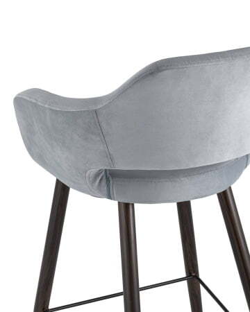 Стул барный Саймон велюр серый (Стул барный Саймон серый)