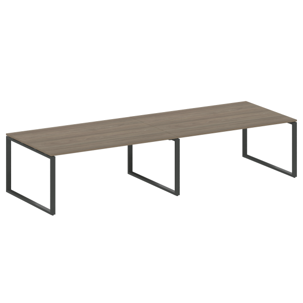 Переговорный стол 2 столешницы Metal System Style БО.ПРГ-2.5 3600x1235x750 (Вяз/Антрацит металл) Переговорный стол 2 столешницы Metal System Style БО.ПРГ-2.5 3600x1235x750 (Вяз/Антрацит металл)