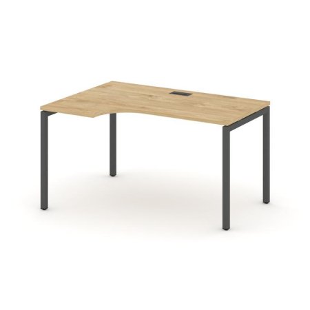 Стол рабочий эргономичный SN-4P.SPA-001(L) (1380х600/980х750) (Тиквуд Светлый/Металл Антрацит)