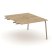 Двойной стол приставка к опорным тумбам ES.D.SPR-2-LK (1180х1500х750) (Тиквуд Светлый/Металл Латте)
