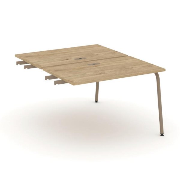 Двойной стол приставка к опорным тумбам ES.D.SPR-2-LK (1180х1500х750) (Тиквуд Светлый/Металл Латте) Двойной стол приставка к опорным тумбам ES.D.SPR-2-LK (1180х1500х750) (Тиквуд Светлый/Металл Латте)
