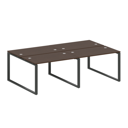 Рабочая станция Metal System Style БО.СМ-4.2 2400x1475x750 (Венге Цаво/Антрацит металл)
