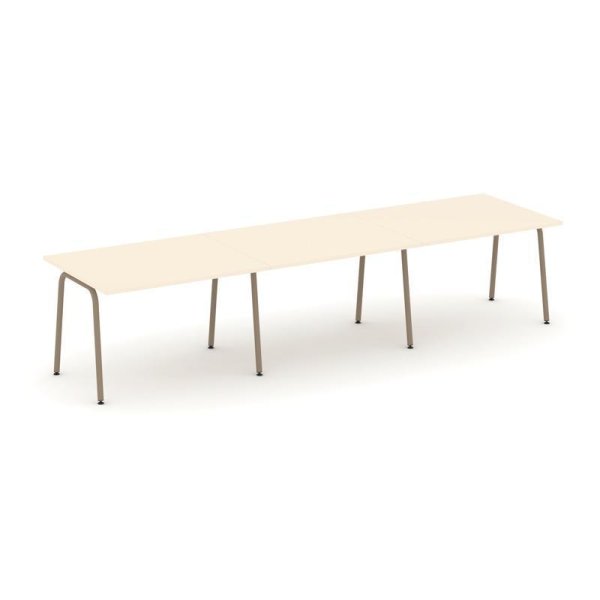 Стол переговорный ES.PRG-3.2-K (3540х980х750) (Сатин/Металл Латте) Стол переговорный ES.PRG-3.2-K (3540х980х750) (Сатин/Металл Латте)