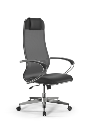 Кресло для руководителя Метта Sit 10 B1-115K - T+Extra /Um00/Wm12/K1cL(M09.B22.G18.W02) (Серый | Черный)