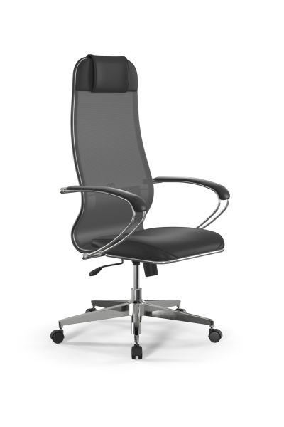 Кресло для руководителя Метта Sit 10 B1-115K - T+Extra /Um00/Wm12/K1cL(M09.B22.G18.W02) (Серый | Черный)