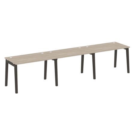 Рабочая станция на деревянных опорах Onix Wood OW.RS-3.2.7 3540x720x750 (Дуб Аттик/Дуб Темный)