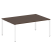 Переговорный стол 1 столешница Metal System Style БП.ПРГ-1.5 1800x1235x750 (Дуб Наварра/Серый металл)