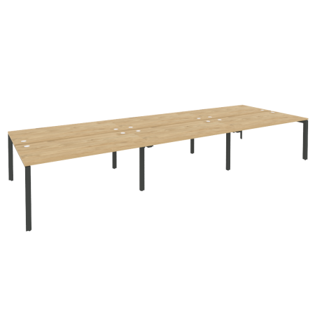 Рабочая станция на П-образном м/к Onix O.MP-D.RS-6.4.8 4740x1635x750 (Тиквуд Светлый/Черный металл)