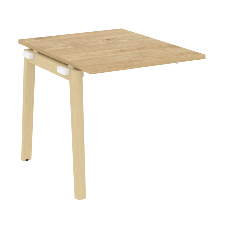 Проходной наборный элемент переговорного стола на деревянных опорах Onix Wood OW.NPRG-0 780x980x750 (Тиквуд Светлый/Дуб Светлый)