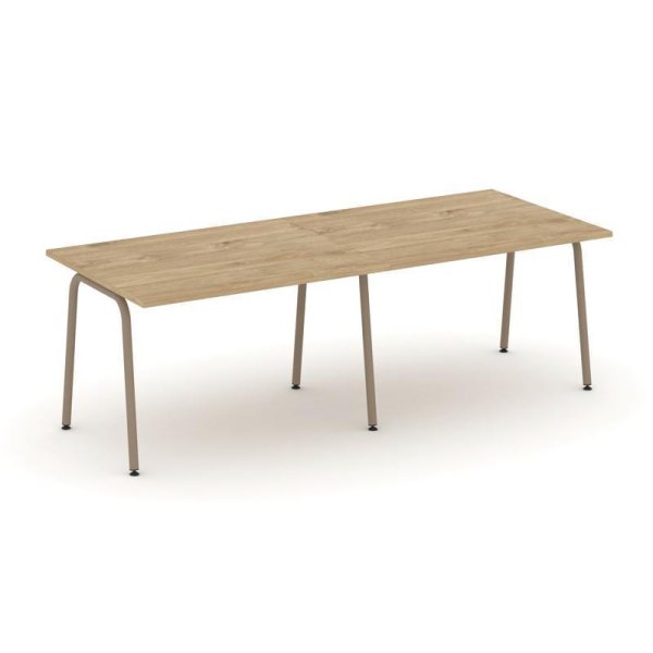 Стол переговорный ES.PRG-2.2-K (2360х980х750) (Тиквуд Светлый/Металл Латте) Стол переговорный ES.PRG-2.2-K (2360х980х750) (Тиквуд Светлый/Металл Латте)