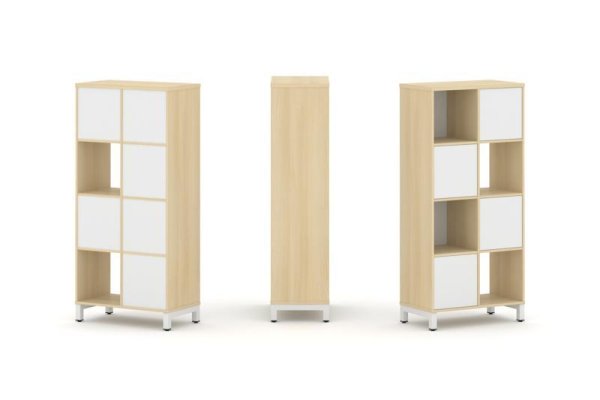 Набор стеллажа 1 сторонний, 4 яруса SN.NS-421 (754х400х1615) (Акация Лорка/Белый/Металл Белый) Набор стеллажа 1 сторонний, 4 яруса SN.NS-421 (754х400х1615) (Акация Лорка/Белый/Металл Белый)