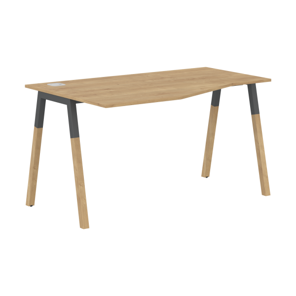 Стол эргономичный левый Forta FCT 1367 (L) 1580x733x900(670) (Дуб Гамильтон/Черный графит)