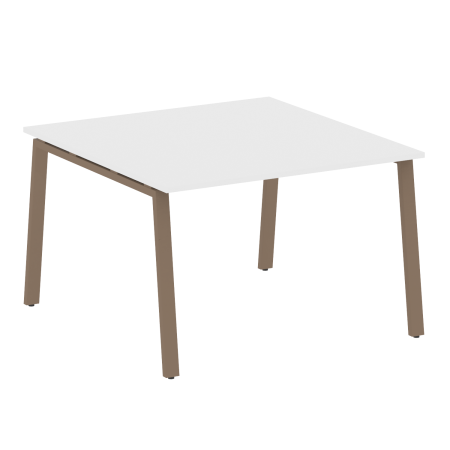 Стол для переговоров (1 столешница) на А-образном м/к Metal System Style БА.ПРГ-1.2 1200x1235x750 (Белый/Мокко металл)