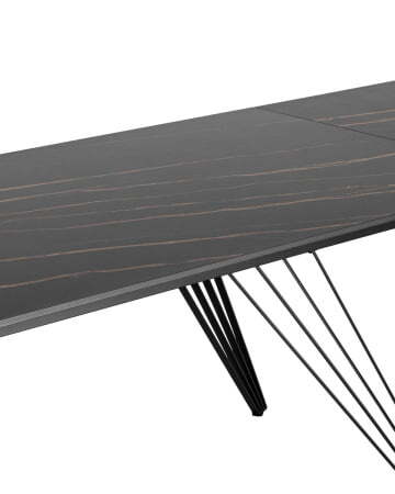 Стол обеденный Пандора раскладной 180-280*90 керамика темная (Стол обеденный Пандора черный)