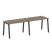 Рабочая станция на 2 рабочих места на А-образном м/к Metal System Style БА.СМ-2.2 2400x720x750 (Дуб наварра/Серый металл)