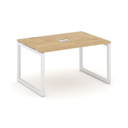 Стол переговорный SN-5O.SPRG-002 (1180х980х750) (Тиквуд Светлый/Металл Белый)