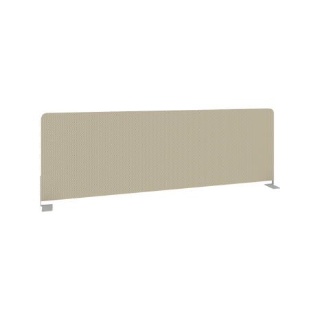 Экран тканевый боковой L1200мм Б.ТЭКР-120 1200x22x390 (Темно-бежевый/Серый металл)
