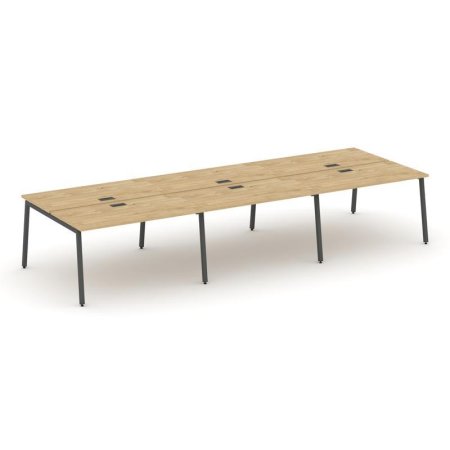 Рабочая станция 2-х сторонняя SN-4A.DRS-082 (3540х1632х750) (Тиквуд Светлый/Металл Антрацит)