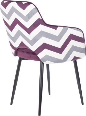 Кресло CH-380F сливовый Italia 23 зигзаг на ножках металл (Фиолетовый) Кресло CH-380F сливовый Italia 23 зигзаг на ножках металл (Фиолетовый)