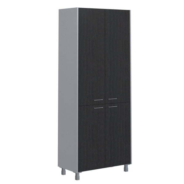 Шкаф с глухими средними и малыми дверьми Offix-new OHC 87.3 874x450x2147 (Легно темный/металлик)