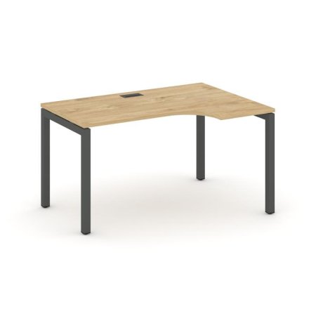 Стол рабочий эргономичный SN-5P.SPA-001(R) (1380х600/980х750) (Тиквуд Светлый/Металл Антрацит)