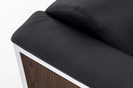 VISPO Диван 2-местный (ОРЕХ/ЧЕРНЫЙ)