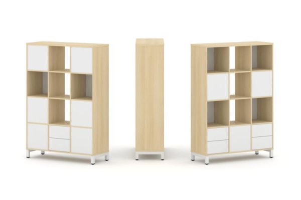 Набор стеллажа 2-х сторонний, 4 яруса SN.NSD-431 (1121х400х1615) (Акация Лорка/Белый/Металл Белый) Набор стеллажа 2-х сторонний, 4 яруса SN.NSD-431 (1121х400х1615) (Акация Лорка/Белый/Металл Белый)