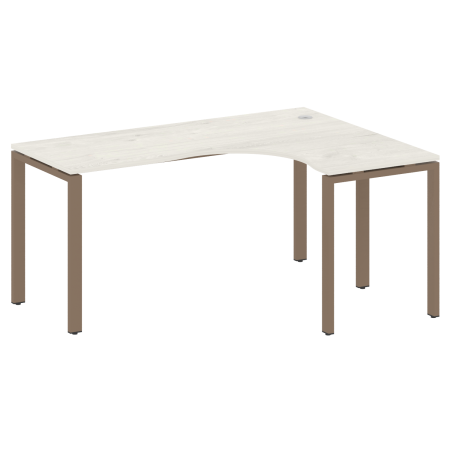 Стол криволинейный правый Metal System Style БП.СА-4 Пр 1600x1200x750 (Дуб Наварра/Мокко металл)