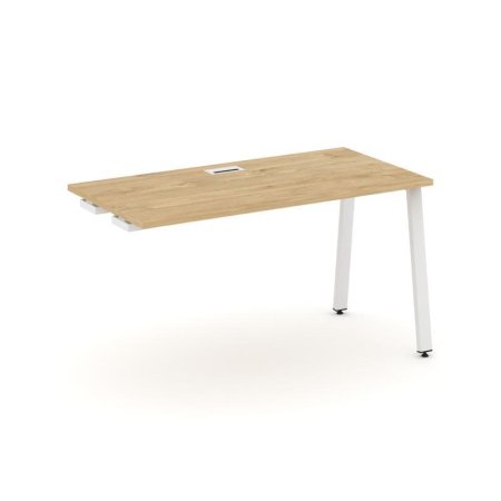 Стол-приставка к опорным элементам SN-6A.OPRS-004 (1580х600х750) (Тиквуд Светлый/Металл Белый)