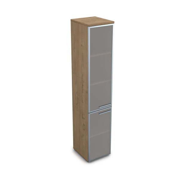 9ПП.005.16 Пенал высокий со стеклом (400x450x2045), правый (Teakwood) 9ПП.005.16 Пенал высокий со стеклом (400x450x2045), правый (Teakwood)