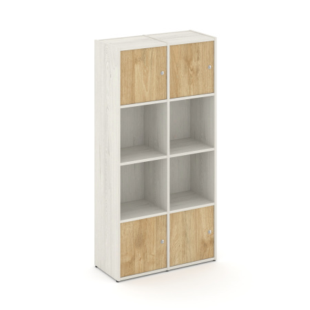 Стеллаж Locker Plus LK.K-005 798x350x1593 (Дуб Наварра | Тиквуд Светлый)