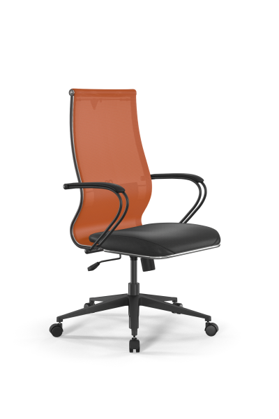 Кресло для руководителя Метта Sit 10 B2-163K - T+Extra /Km00/Wm12/K3bL(M09.B11.G19.W02) (Черный | Оранжевый)