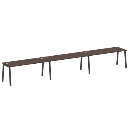 Рабочая станция на 3 рабочих места на А-образном м/к Metal System Style БА.СМ-3.5 5400x720x750 (Венге Цаво/Антрацит металл)