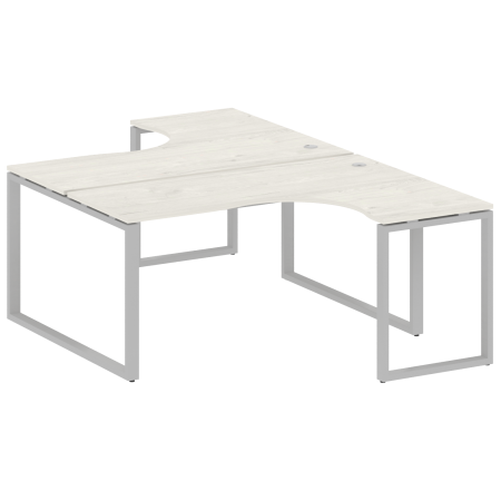 Рабочая станция криволинейная Metal System Style БО.РАС-СА-2.4 1600x2435x750 (Дуб Наварра/Серый металл)