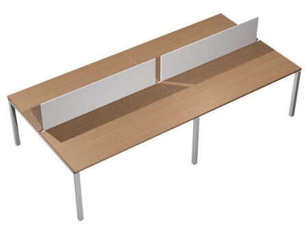 Рабочая станция с экранами ДСП  Profiquadro КВ 0133-2 БВ 3200x1570x750 (Белый премиум / Вишня скандинавскаяСерый)