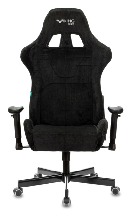 Кресло игровое Zombie VIKING KNIGHT Fabric черный Light-20 с подголов. крестов. металл (Черный) Кресло игровое Zombie VIKING KNIGHT Fabric черный Light-20 с подголов. крестов. металл (Черный)