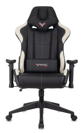 Кресло игровое Zombie VIKING 5 AERO черный/белый эко.кожа с подголов. крестов. пластик (Белый)