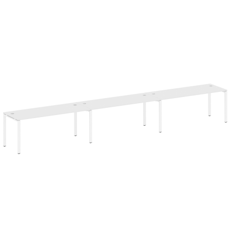 Рабочая станция на 3 раб. места Metal System Style БП.СМ-3.5 5400x720x750 (Белый/Белый металл)