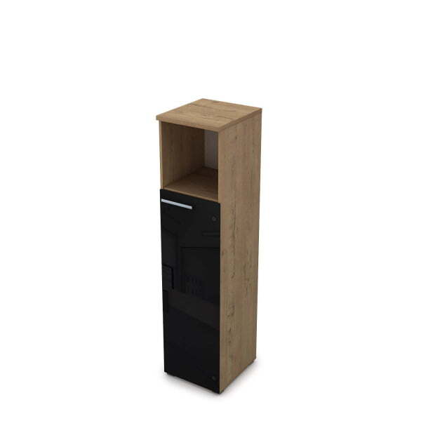 9ПП.004.11 Пенал со стеклом и нишей (400x450x1645), правый (Teakwood) 9ПП.004.11 Пенал со стеклом и нишей (400x450x1645), правый (Teakwood)