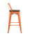 Стул полубарный TOLIX WOOD со спинкой оранжевый глянцевый (Стул полубарный Tolix оранжевый)