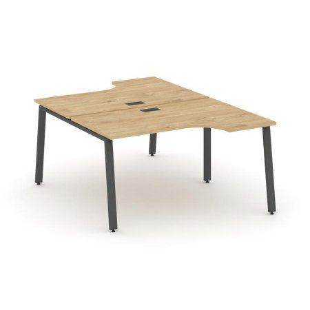 Рабочая станция эргономичная SN-6A.DRPA-002 (1580х1232/1992х750) (Тиквуд Светлый/Металл Антрацит)