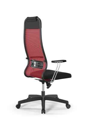 Кресло для руководителя Метта Sit 10 B1-111T - X2+UMF(X1) /Ub00/Wh00/T1bp-c(M09.B02.G15.W01) (Красный | Черный)