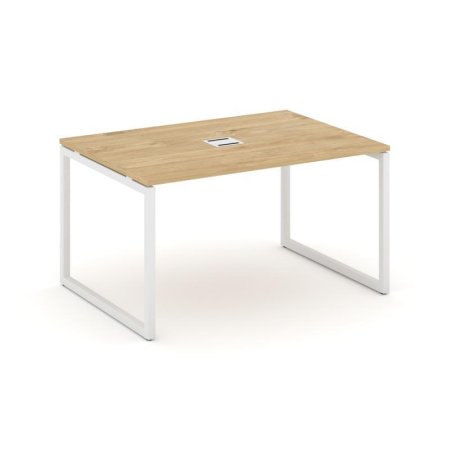 Стол переговорный SN-4O.SPRG-001 (980х980х750) (Тиквуд Светлый/Металл Белый)