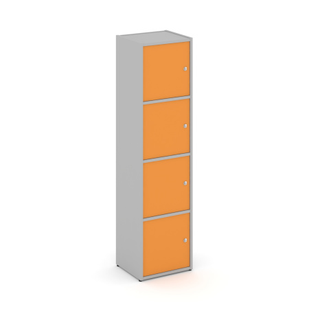 Стеллаж Locker Plus LK.K-004 408x350x1593 (Серый | Оранжевый)
